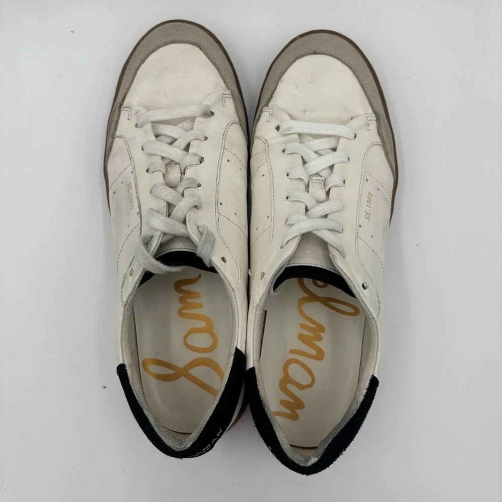 Sam Edelman Josi Sneakers Women's Size 8 White Leather Lace Up Shoes